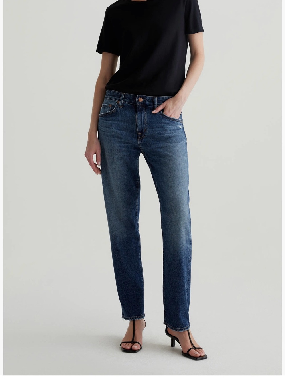AG ex-boyfriend mid-rise slouchy slim